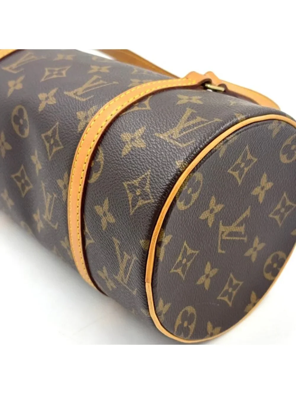 Louis Vuitton Monogram Vintage Leather Brown Handbag Gold
